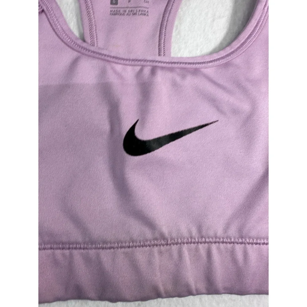 Nike Women's Sports Bra Small Purple Dri-FIT Racerback Athletic Gym Training Top